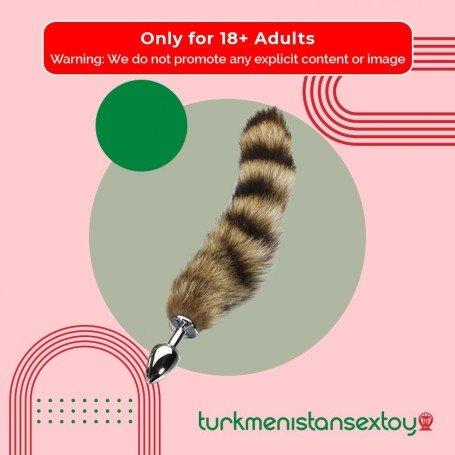 Fox Tail Brown Plated Metal Fussy Plugs AD-020