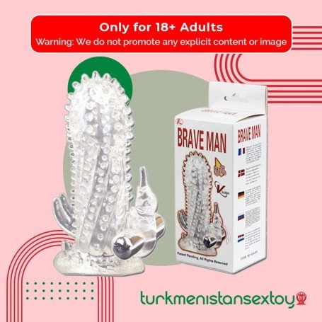 Sheath Rabbit Extender Genital with dots Brave Man PES-020