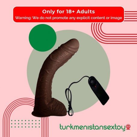 Big Bent 10" Realistic Vibrator Suction Cup Chocolate Dong Vibrator RSV-075