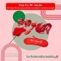 PLEASURE KIT Bracelet+Whip+Goggles+Feather+Mouth Ball Gag BDP-001